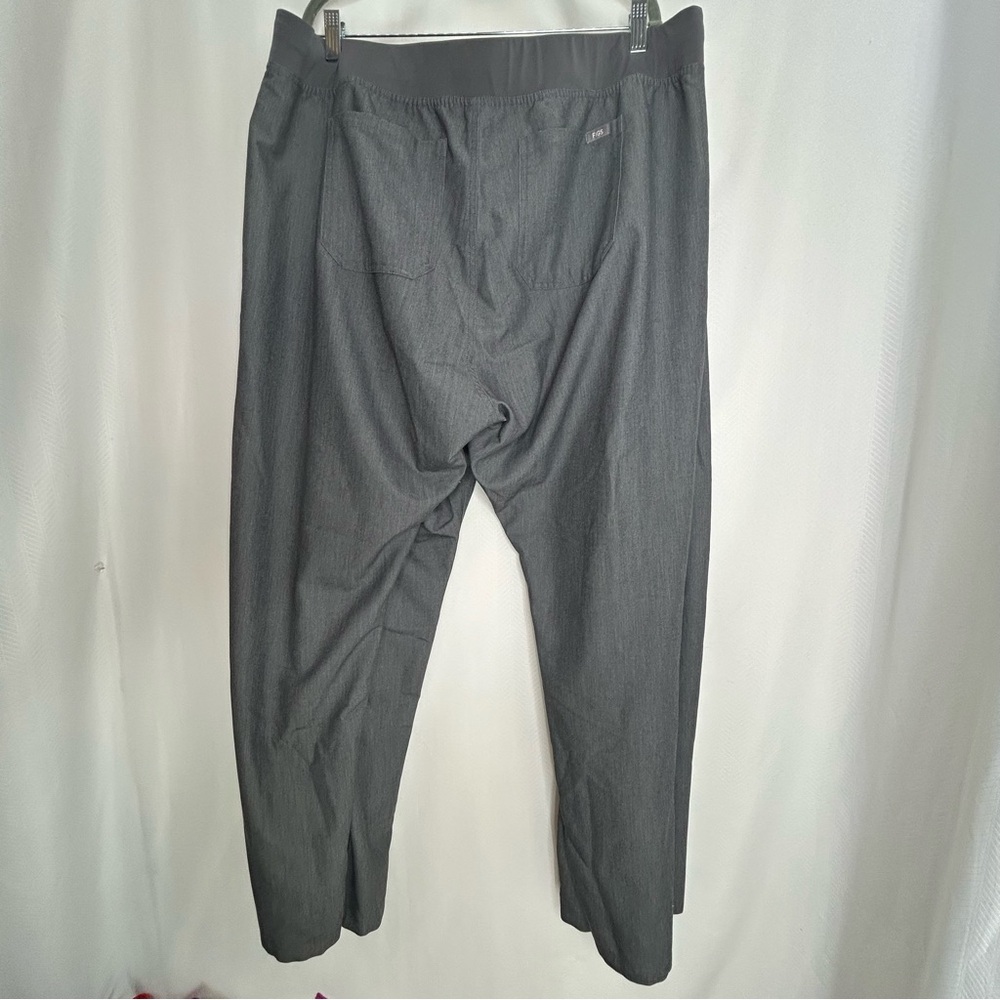 Figs Graphite Basic Scrubs With Teal Drawstring X… - image 4